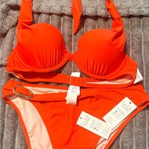 Vibrant Orange Bikini Set